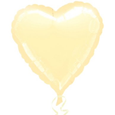 Unbranded Ivory 18 heart foil single balloon
