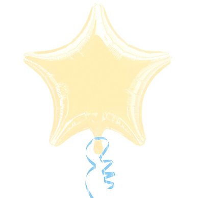 Unbranded Ivory 19 star foil single balloon