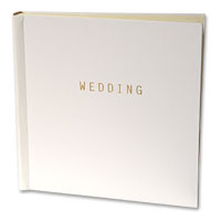 ivory and gold textured wedding album