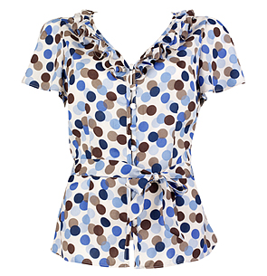 Unbranded Ivory Bubbles Print Blouse