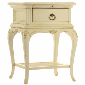 Ivory Collection Single Drawer Bedside Table
