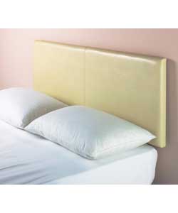 Ivory Faux Leather Kingsize Headboard