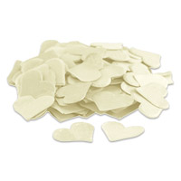 ivory heart shaped paper confetti