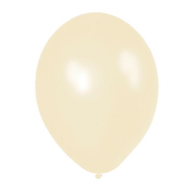 Unbranded Ivory metallic latex balloons pk8