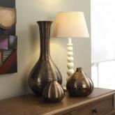 Unbranded Ivory Wooden Lamp Base with shade - pair