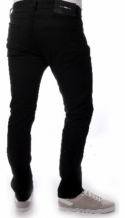 J . Lindeberg Black Damien Jeans feature two front pockets two back pockets branded buttons zip fly fastening straight leg slim fita JL metal logo on the front pocket with belt loops circulating the waistband these jeans are a bold statement when wor