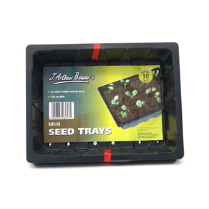 Recommended for seed and cutting propagation  these vacuum formed mini seed trays have black interio