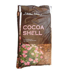Cocoa shell mulch is made from natural renewable resources as a by product of chocolate manufacturin