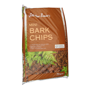 These smaller size bark chips are a great decorative mulch  helping to suppress weeds and retain moi