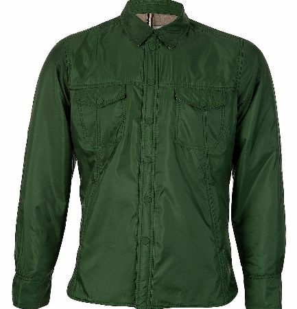 J. Linderberg Green Lawler 42 Feather Nylon Jacket Ultra-light shirt/jacket that comes with a 40 gr padding for a light insulation that makes it perfect to wear in the evenings. - contrast details under collar pocket flaps and cuffs - tone in tone pr