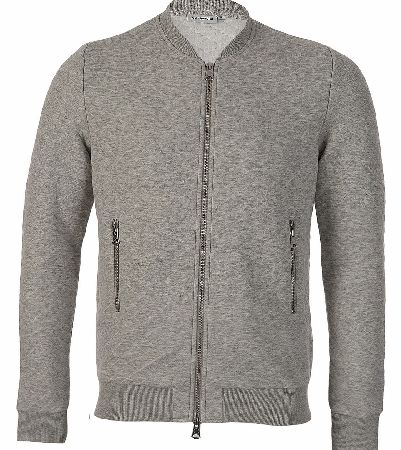 Unbranded J.Linderberg Randall Grey Quilted Jersey Zip Thru