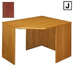 (J) Scandinavian Real Wood Veneer Corner Table-Mahogany