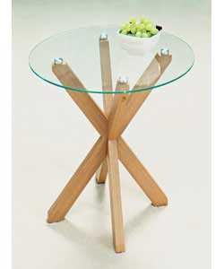 Unbranded Jacks Round Glass End Table