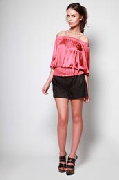 Unbranded Jacqui Sateen Off the Shoulder Blouse With