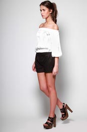 Unbranded Jacqui Sateen Off the Shouler Blouse With