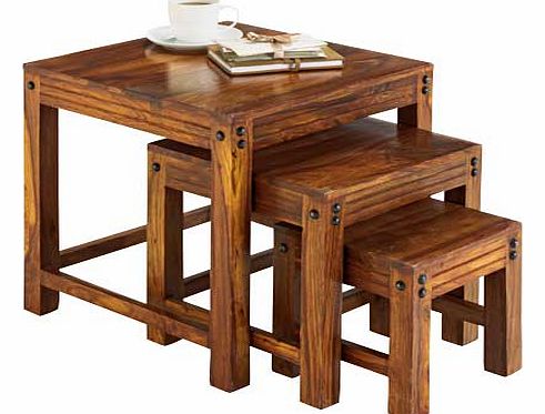 Unbranded Jaipur Sheesham Nest of Tables - Solid Wood