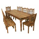 Jali light 200 dining table with 8 chairs