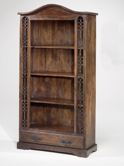 Unbranded Jali Tall Bookcase with 1 Drawer
