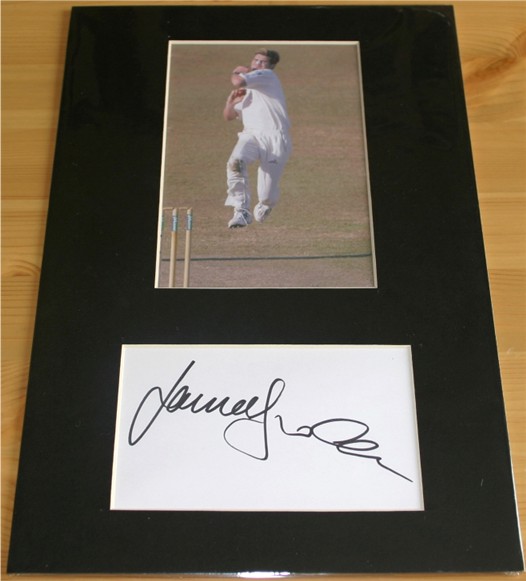 JAMES ANDERSON SIGNATURE - MOUNTED 12 x 8