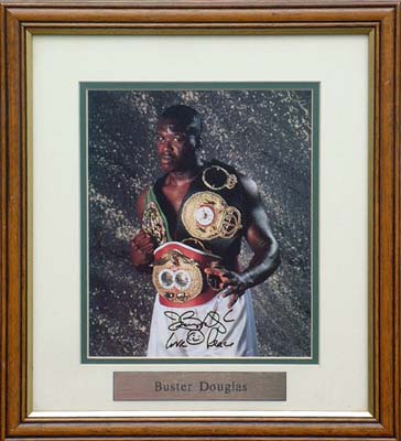 Unbranded James Buster Douglas signed and framed presentation