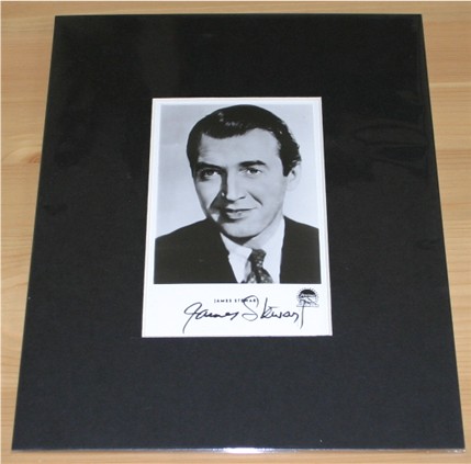 JAMES JIMMY STEWART SIGNED and MOUNTED - 10 x