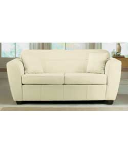 Jamie Everyday Metal Action Leather Sofabed - Ivory