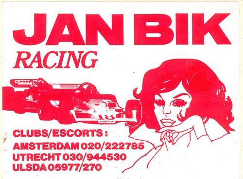 Jan Bik Racing Sticker (131cm x 10cm)