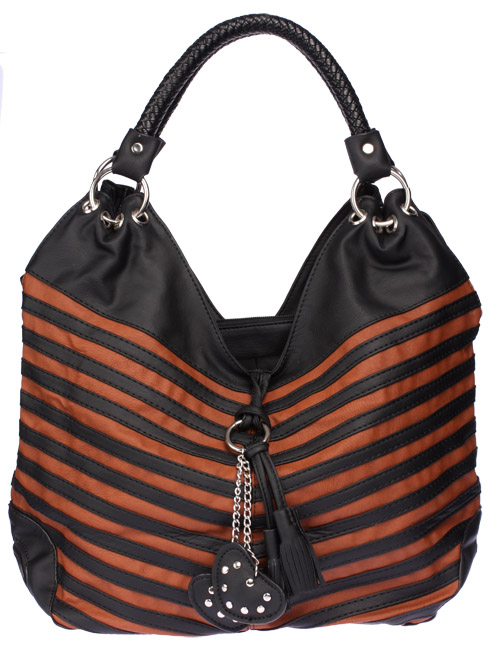 Unbranded Janine striped shoulder bag