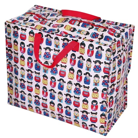 Unbranded Japanese Doll Print Big Eco Bag