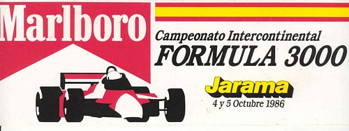 Jarama 1986 F3000 Sticker (23cm x 8cm)