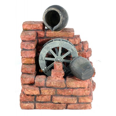 Unbranded Jars and Water Wheel Water Feature
