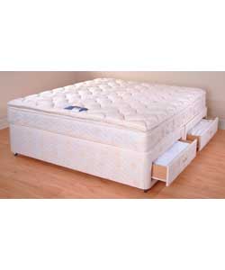 Jasmine 6; Silentnight Super King Size 4 Drawer Divan