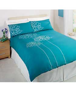 Jasmine King Size Duvet Cover Set - Teal