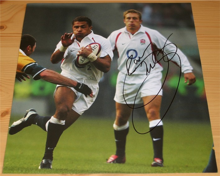 Signed in black pen by the current England rugby captain and World Cup Winner. COA - 0450000023