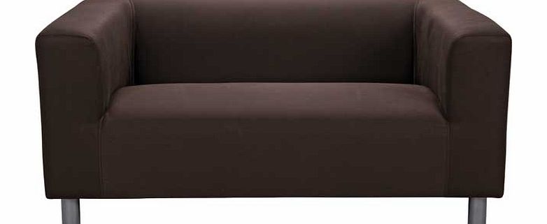 Unbranded Jasper Fabric Compact Sofa - Chocolate