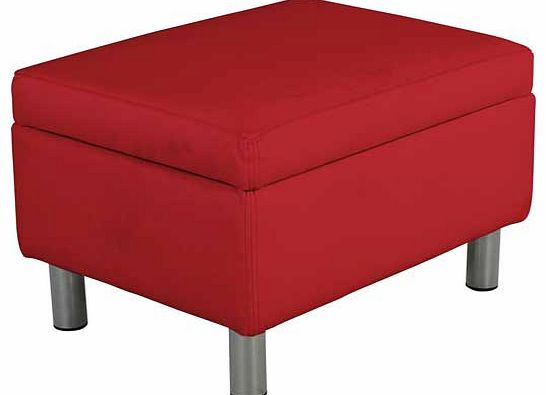 Unbranded Jasper Fabric Footstool - Red