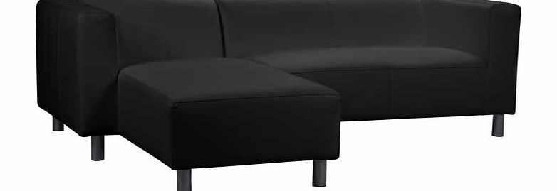 Unbranded Jasper Fabric Left Hand Corner Sofa Group - Black
