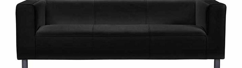 Unbranded Jasper Fabric Regular Sofa - Black