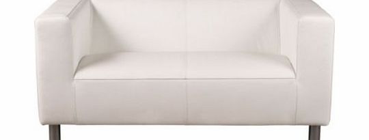Unbranded Jasper Leather Effect Compact Sofa - White