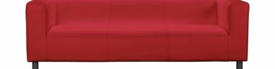 Unbranded Jasper Regular Leather Effect Sofa - Red
