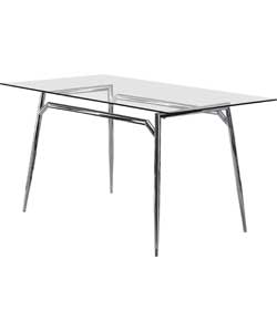 Unbranded Javelin 120cm Clear Glass Dining Table