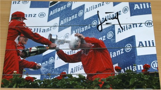Signed by Ferrari boss Jean Todt in black pen. COA - 0430000046