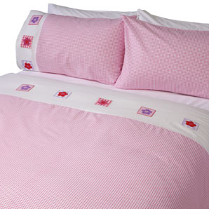 Jemima Duvet Cover and Pillowcase- Pink