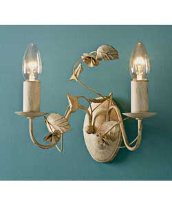 Unbranded Jemima White 2 Light Wall Fitting