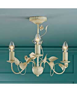 Unbranded Jemima White 3 Light Ceiling Fitting