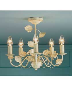 Unbranded Jemima White 5 Light Ceiling Fitting