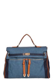 Unbranded Jemma Large contrast Detail Zip Front Satchel