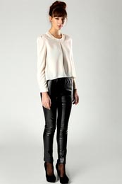 Unbranded Jeorgie Dip Hem Pleat Front Crepe De Chine Blouse