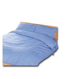 Jersey Double Duvet Set Blue