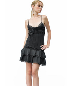 A lighter-weight version of our best-seller the Laced Corset Dress - this sexy unusual lacy dress